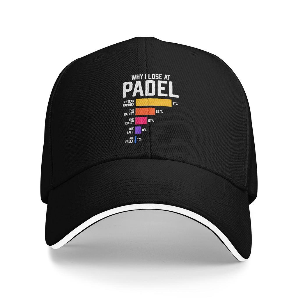 Custom Punk Padel Why I Lose At Padel Tennis Baseball Cap for Unisex WoUnisex Breathable Dad Hat PerforUnisexce Snapback Hats