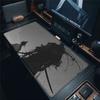 Japan Samurai Warrior Style MousePad Simple Gamer Desk Offices Accessories Mechanical Keyboard Rug Black And White Rubber Carpet
