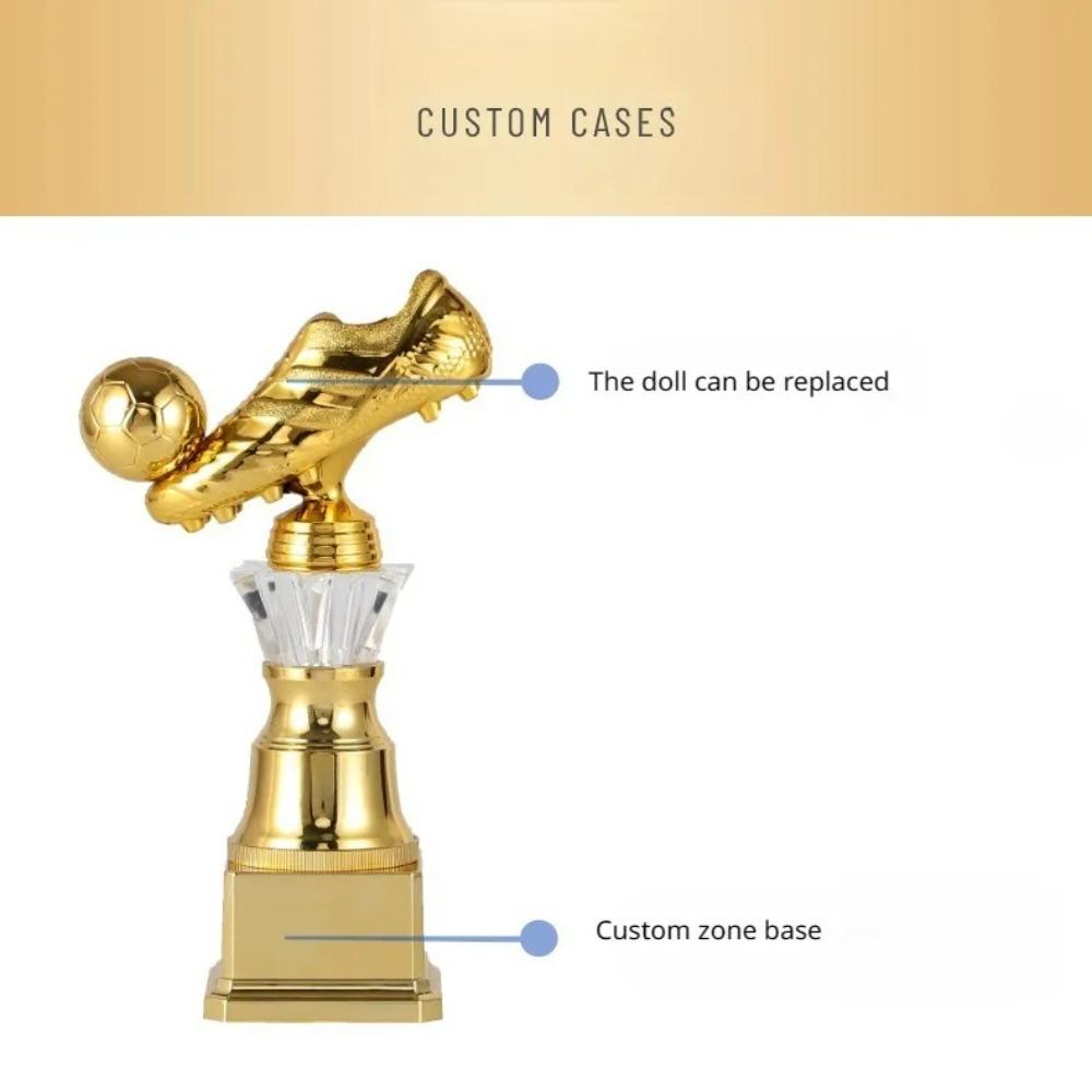 Football Match Golden Boot Award Trophy Plastics Soccer Trophies Football Shoe Award  Home Decor