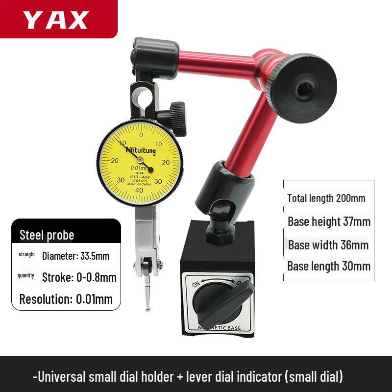 Small High-Precision Magnetic Base Dial Indicator Set 0-10