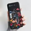 For Asus ROG 6 Case For ROG Phone 6 Pro / 6D Fashion Butterfly Flowers Bumper Soft Black Silicone Cover For Asus ROG6 ROG6D Case