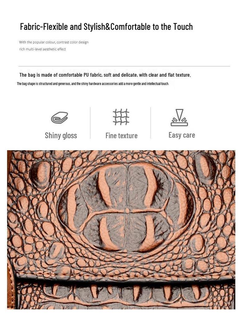 Трендовая женская сумка кроссбоди в стиле ретро с крокодиловым узором 2025