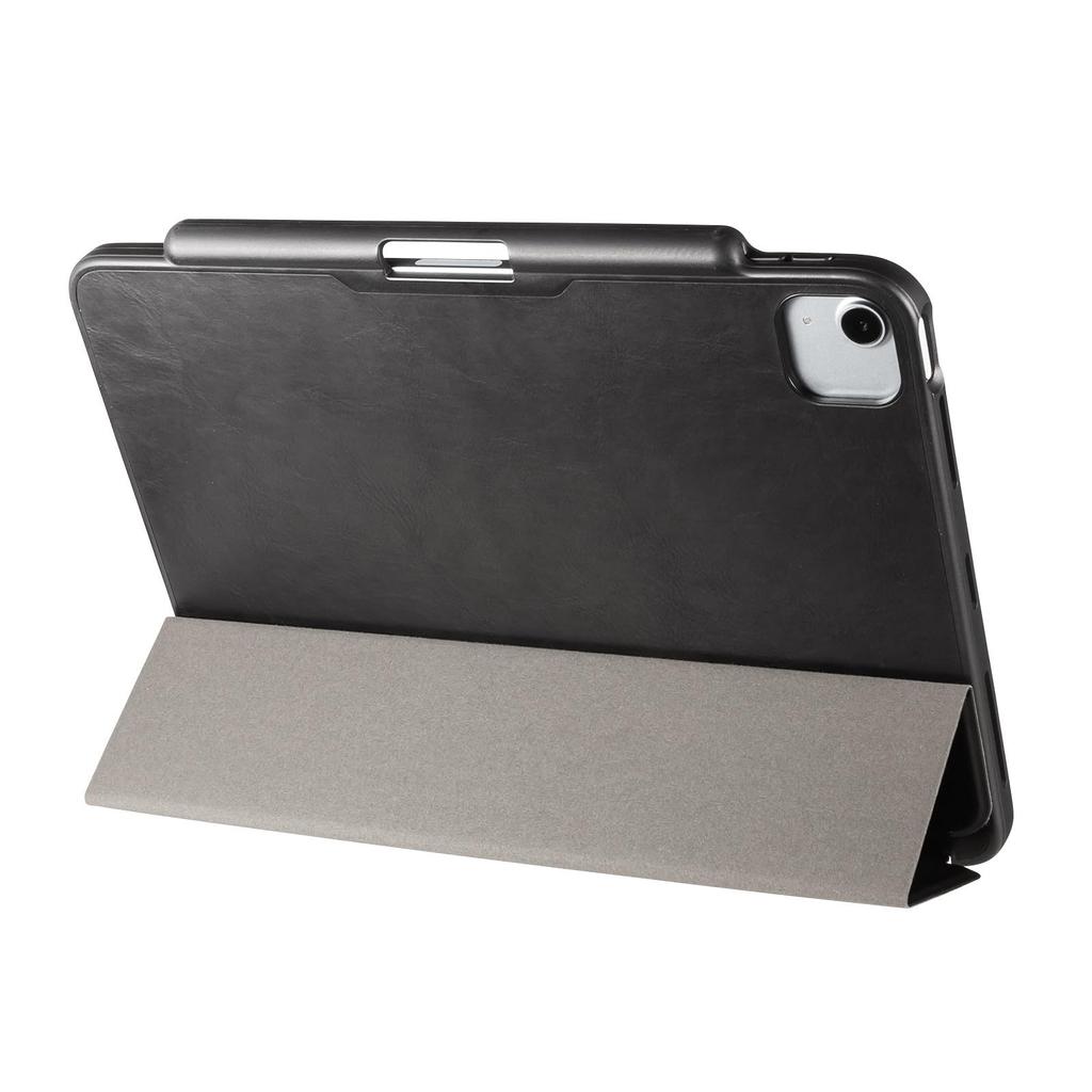SANWA SUPPLY Case for iPad Air 11-inch (M3/2025, M2/2024) with Stylus Pen Storage Pocket and Stand, Soft Leather-Look Black, PDA-IPAD1714BK2