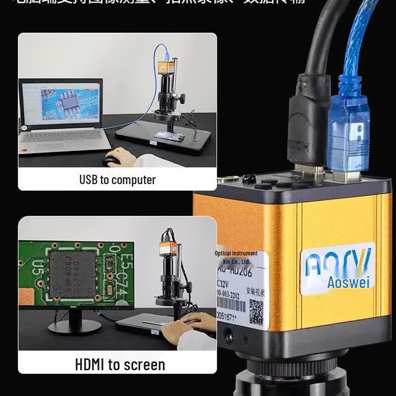 Цифровой микроскоп AOSVI 4K HD с 10-дюймовым экраном и универсальным кронштейном