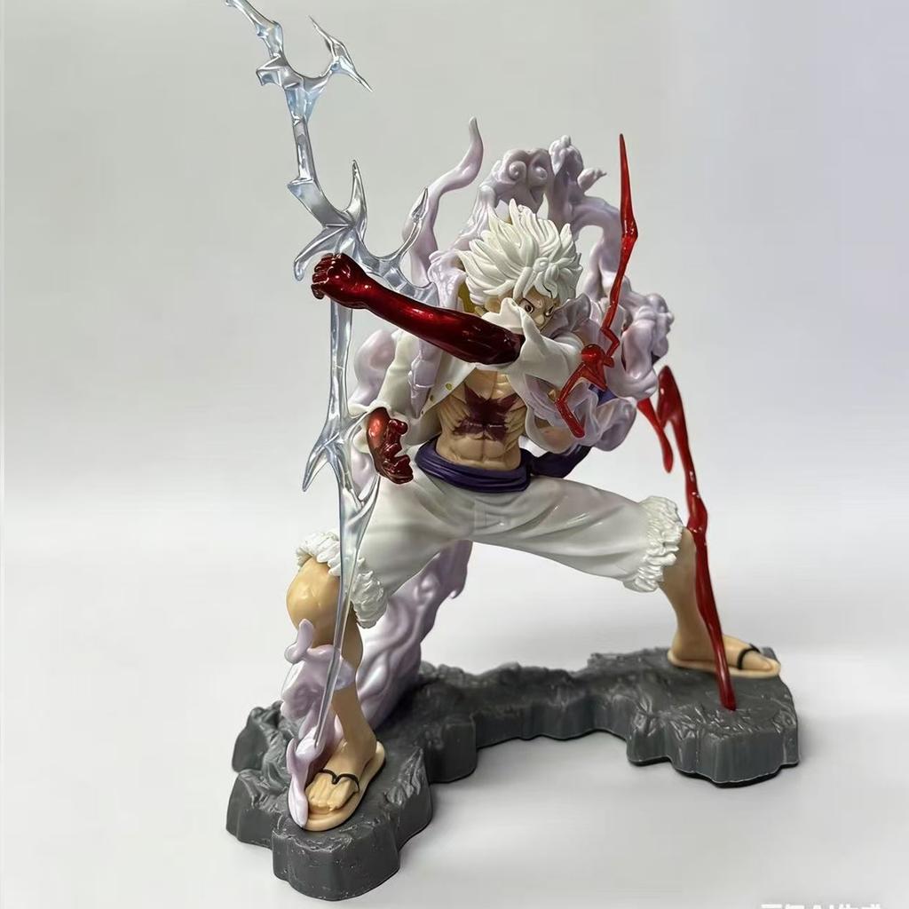 28см Фигурка One Piece Бог Солнца Gear 5 Ника Луффи Фигурка Действия GK Обезьяна-Молния Monkey D Luffy Модель ПВХ Коллекционная Игрушка