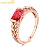 Classic Copper Alloy Zircon Ring Ladies Jewelry Wedding Promise Party Gift