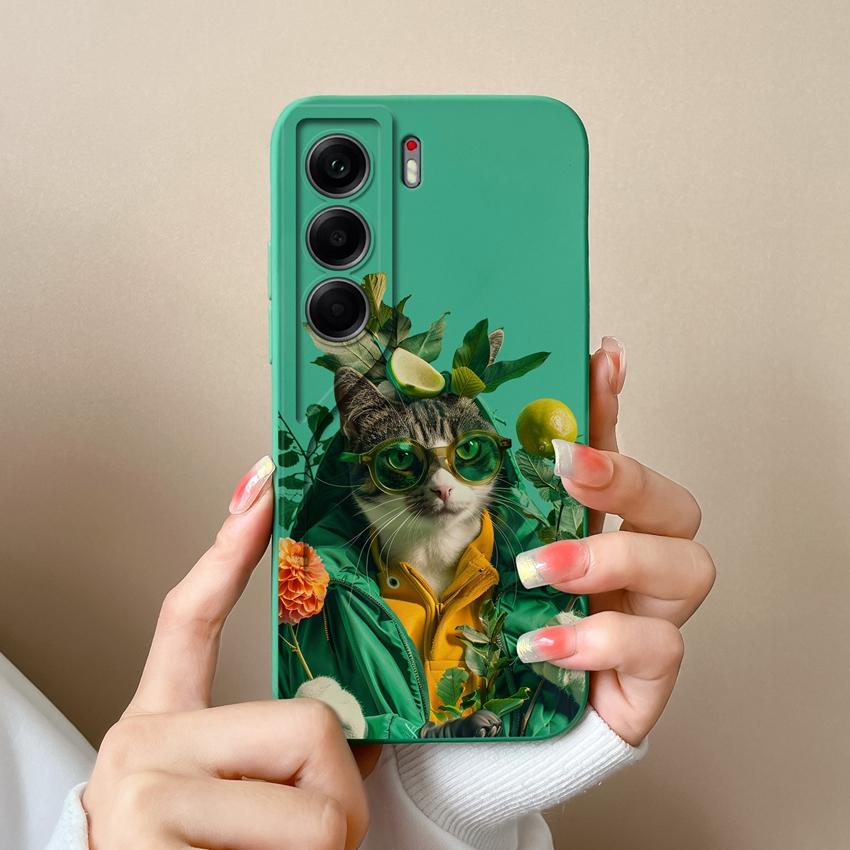 For Tecno Camon 40 Pro Spack 30 Pova 6 Neo Phone Case Pretty Starry Sky Cat Pattern Liquid Silicone Advanced Dustproof Protective Shell For Tecno Capa