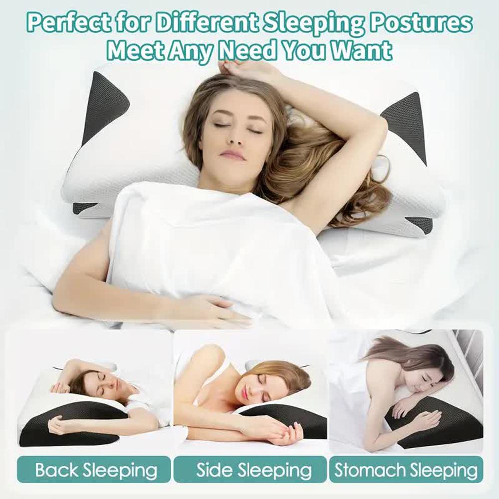 Подушка для сна Butterfly Sleep Memory Neck с медленным отскоком, удобная подушка для сна с эффектом памяти, ортопедическая подушка для массажа шеи и шеи
