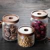 Acacia Food Coffee Bean Tea Glass Storage Jar