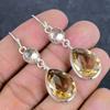 Natural Morganite Gemstone 925 Sterling Silver Jewelry Earring 2.25" j6v13