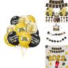 2022 Happy New Year Party Supplies Decorations Elegant Gold Balloon Set And Banner