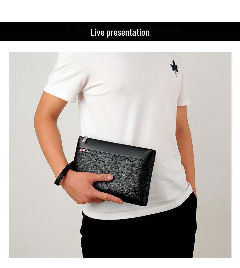 Мужской клатч-кошелек из мягкой кожи большой вместимости - Модная повседневная сумка и сумка-конверт