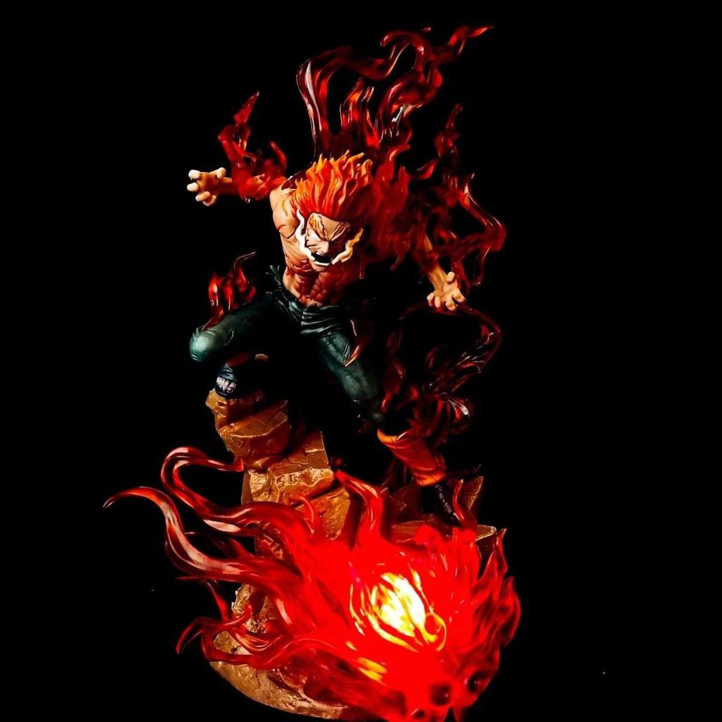 26 см Фигурка Наруто Майт Гай Десять лет Шиноби Аниме Экшн-фигурка со светом Бессмертный Сидящий ПВХ Модель Коллекционная Игрушка Подарок