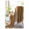 Plaid quadruple gaze de coton 180 x 220 cm Gaia camel