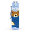 1PC Blue Bear Sleep Wrap Blanket 750ml Color Plastic Sports Water Bottle Leakproof Flip Straw Lid Suitable for Sports Office Home Use