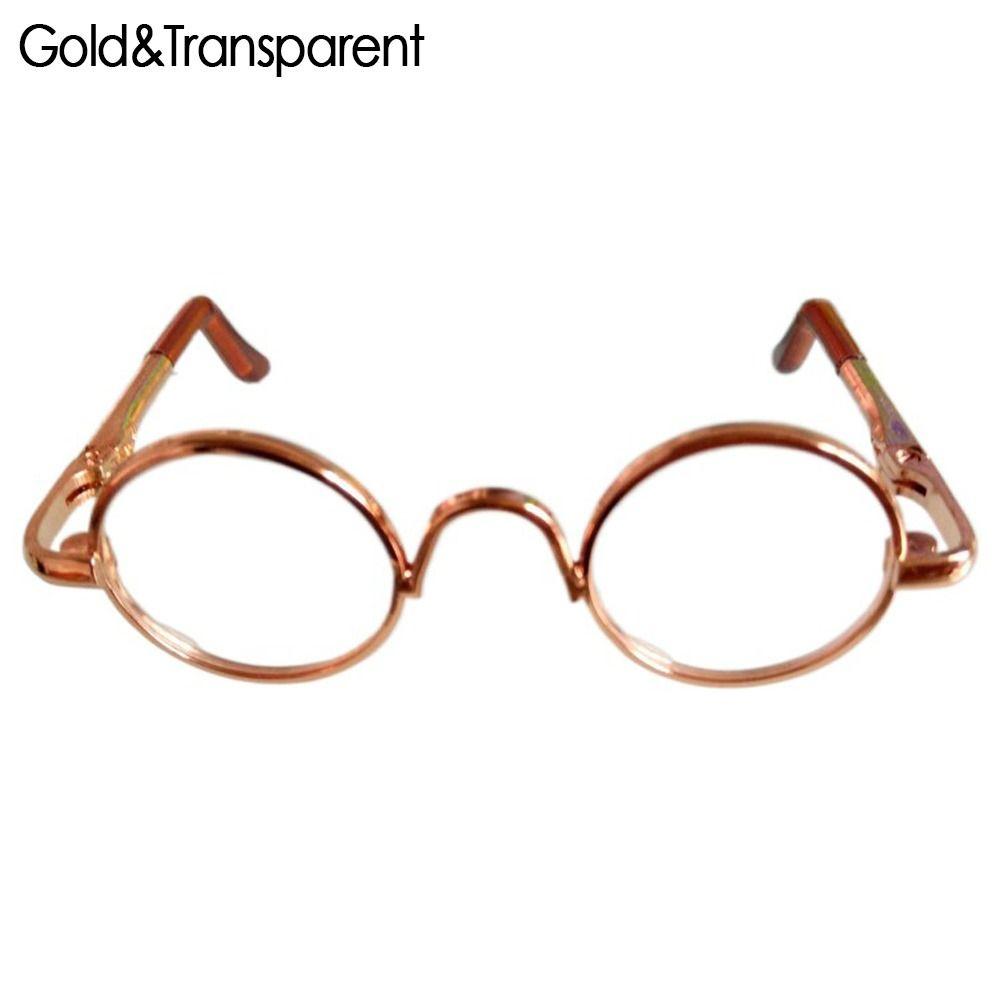 Plush Doll for 1/31/4 BJD Glasses Clothes For 10/15cm Dolls Plush Doll Eyeglasses Cute Heart Frame