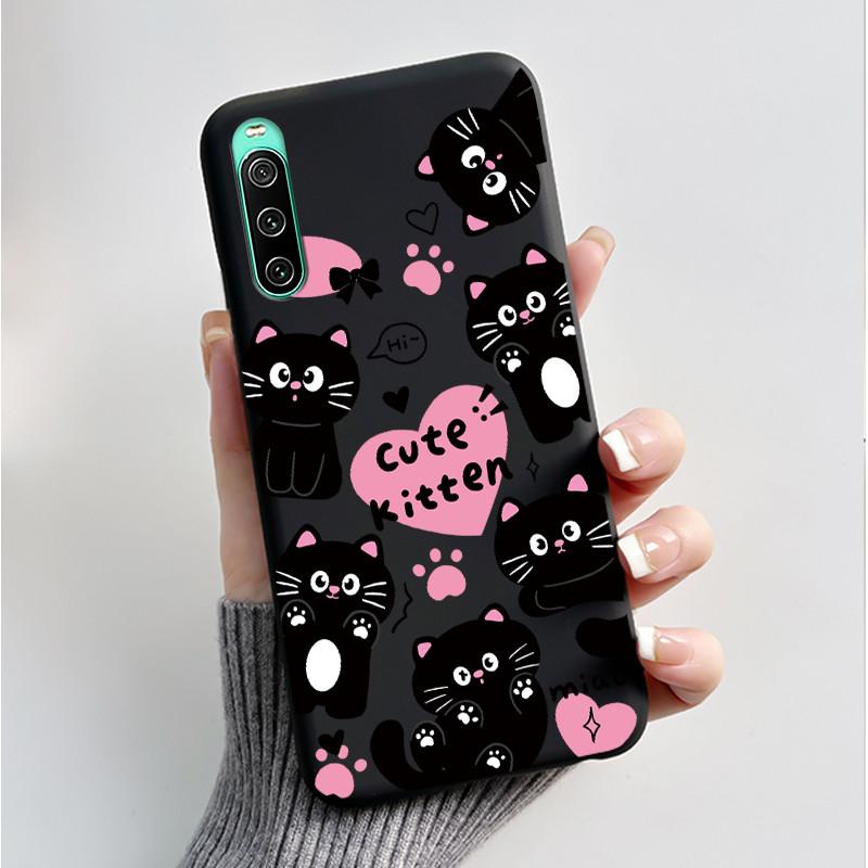 For Sony Xperia 10 VI V IV III II Case Luxury Fashion Butterfly Flowers Soft Black TPU Cover Ultrathin Shockproof Shell Fundas