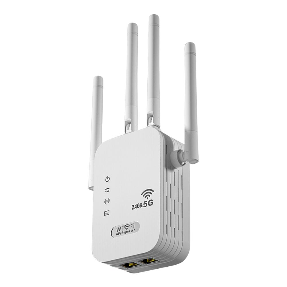 Беспроводной WiFi-повторитель 1200 Мбит/с с портом WAN/LAN, двухдиапазонный 2,4 ГГц/5 ГГц, расширитель WiFi с 4 антеннами, усилитель Wi-Fi сигнала для дома