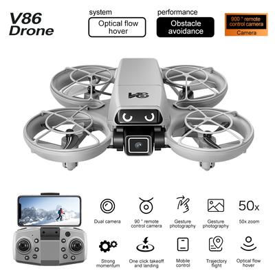 2025 Новый мини-дрон V86 с пультом управления и HD-камерой 4K, складной квадрокоптер, интеллектуальное обхождение препятствий, игрушечный самолет, подарок для детей