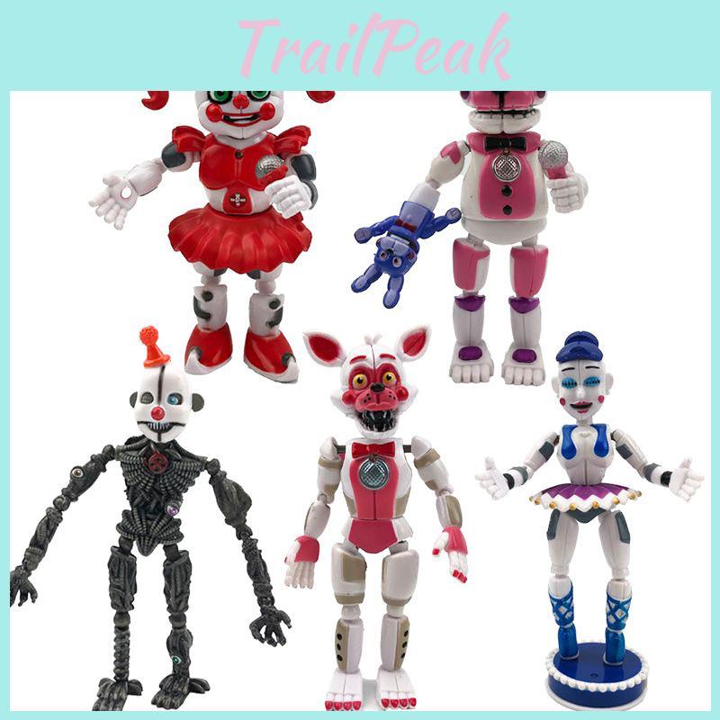 5 шт. Фигурки Fnaf Five Nights At Freddys Светящиеся Фигурки Действия Из Безопасного Нетоксичного Материала Для Подарка Детям И Коллекции