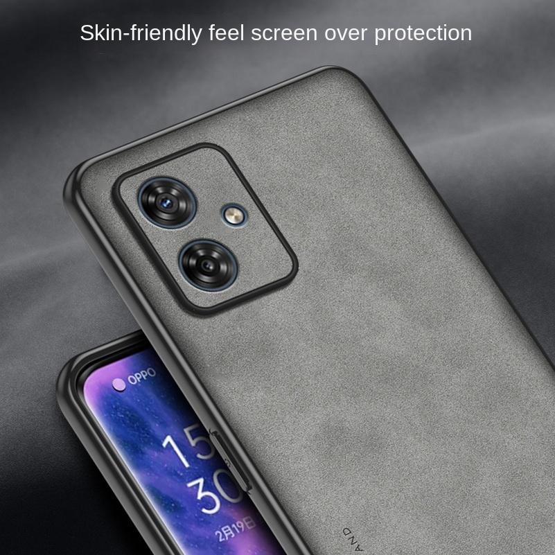 Простой кожаный удобный замшевый чехол для Moto G55 G35 G85 G34 G24 Power G04 G14 G54 G84 E13 Защитная крышка объектива камеры