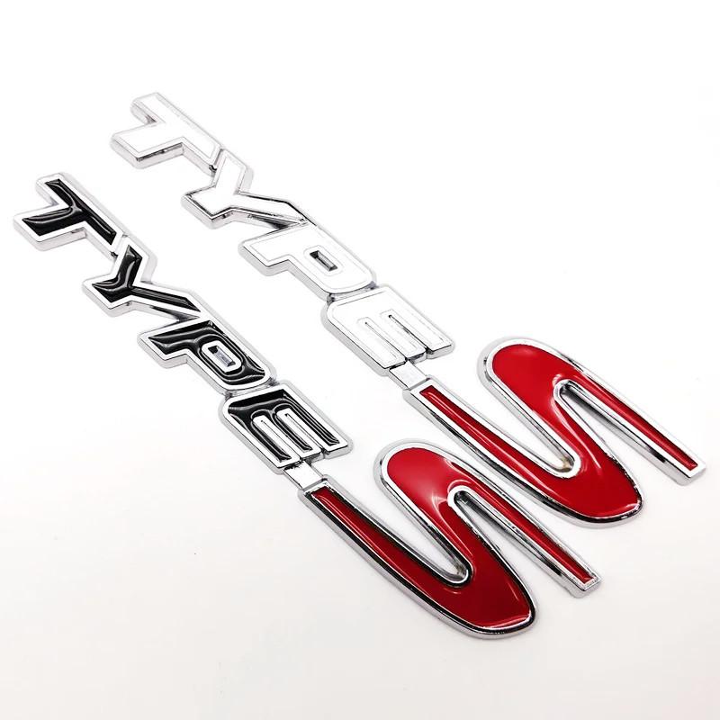 COT1 3D Metal Type S Logo Type R Emblem Letters Car Trunk Badge For Honda Accord Civic FK2 FN2 EP3 Type S R Sticker Accessories