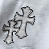 8553 CHROME HEARTS 2025 Лето Новая Высококачественный Хлопок Круглый Вырез Свободный Большой Размер Мужская и Женская Футболка Парная Футболка