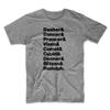 Santa's Reindeer Shirt. On Black, White, Red or Gray Soft Cotton Men's T-Shirt. Santa, Christmas & Holiday Shirt. Festive Tee!