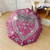 Adorable Bee Amidst Sunflowers And Flowers Portable Automatic Umbrella With 8 Rib Sturdy Construction Durable Everyday Carry Umbrella Elegant Women'S
