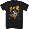 Американская классика Слэш Музыкант Играющий на гитаре Треугольник Изображение Взрослая Футболка с коротким рукавом Графическая