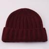 Big head circumference cashmere knitted hat European and American simple solid color autumn and winter ear protection wool hat spot