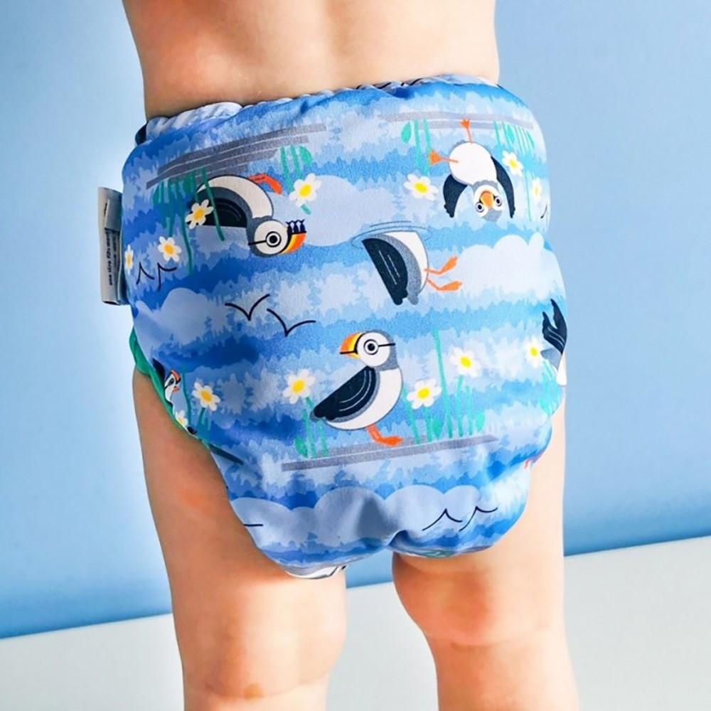Close, Pop-In Ai2, Eco Reusable Diaper, Velcro, From Birth, Nice Bird