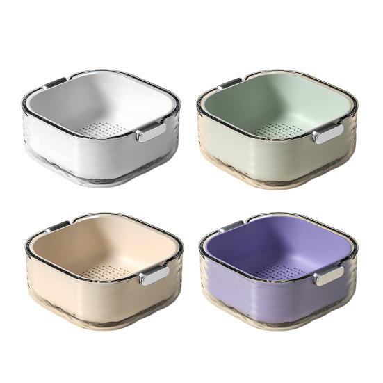 3 шт./набор Кухонный дуршлаг Миска Складываемая корзина для слива Дуршлаги для еды Многослойная корзина для мытья овощей для фруктов Спагетти