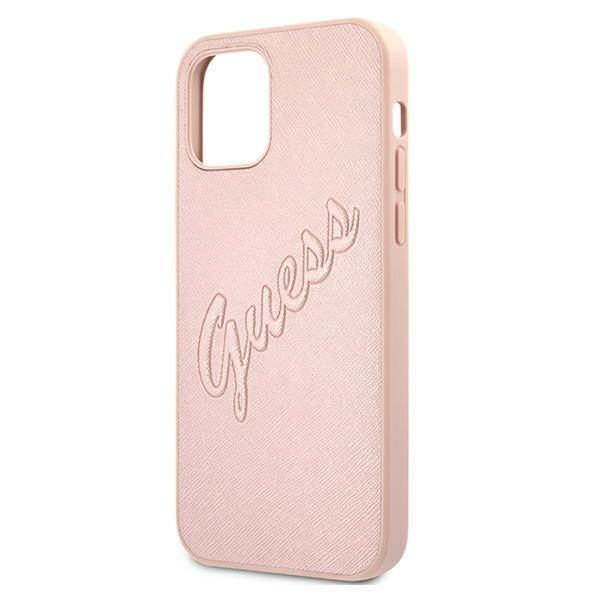 Guess Guhcp12Lrsavsrg Iphone 12 Pro Max6,7 Różowy/Pink Hardcase Saffiano Vintage Script