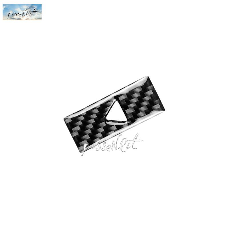 Накладка на центральный пульт управления из настоящего углеродного волокна, кнопка предупреждения о безопасности, подходит для mazda CX-5 CX5 2017 2018