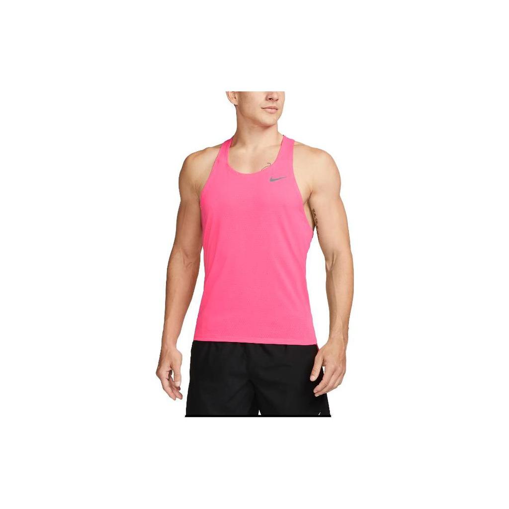 Nike Tank Tops Men's Dark Pink Crew Neck Moderate Straight Fit DQ4732-639