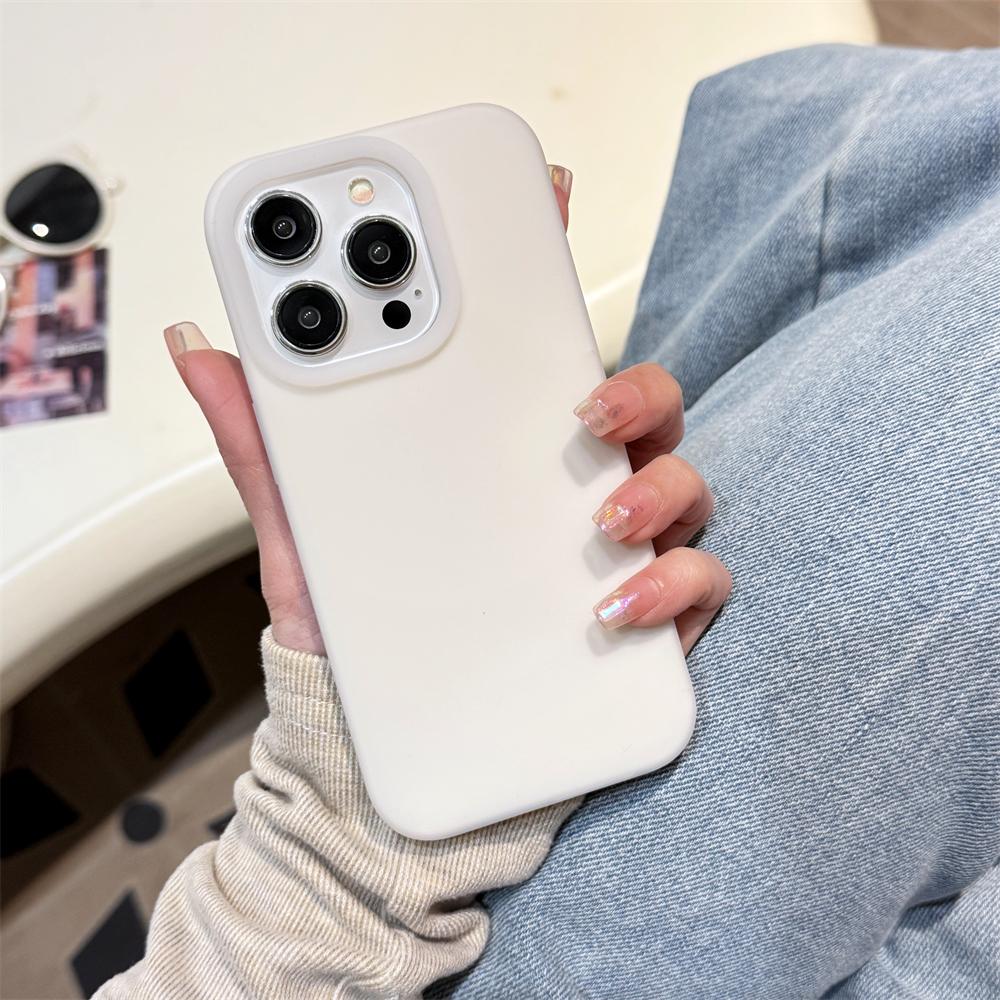 Роскошный Чехол из Жидкого Силикона Конфетного Цвета для iPhone 16 15 14 13 12 Pro Max Puls 11 Мягкий Ударопрочный Бампер Матовое Покрытие