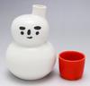 Kajuru Life Tokkuri White Red Set Mino Ware Snowman Sake Cup (Кубок Красного Ведра) K12327 2 шт.