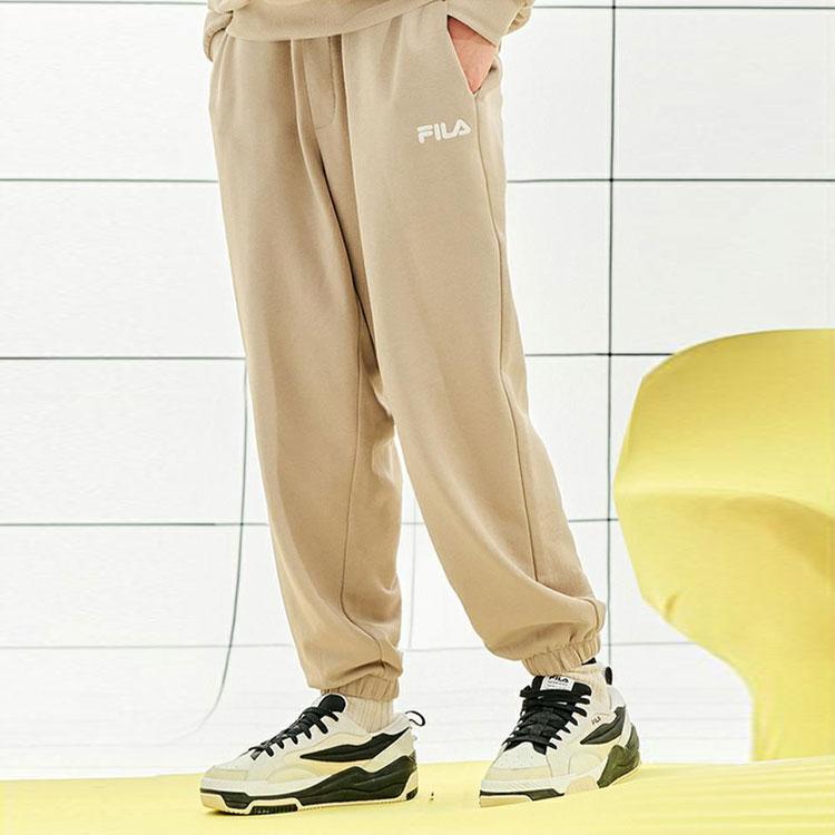 Fila Повседневные брюки мужские Земляной желтый Хаки Утепленные брюки с манжетами F51M249699F-LK-