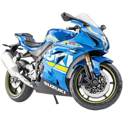 1/12 SUZUKI GSX-R1000, литая под давлением игрушка из сплава мотоцикла, модель автомобиля мотоцикла, соединительная головка, резиновые шины, мотоцикл, автомобиль для мальчика, подарок