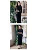 2025 High-End Black Velvet Embroidered Cheongsam for Women - Retro Chinese Style, Perfect for Spring & Autumn Daily Wear