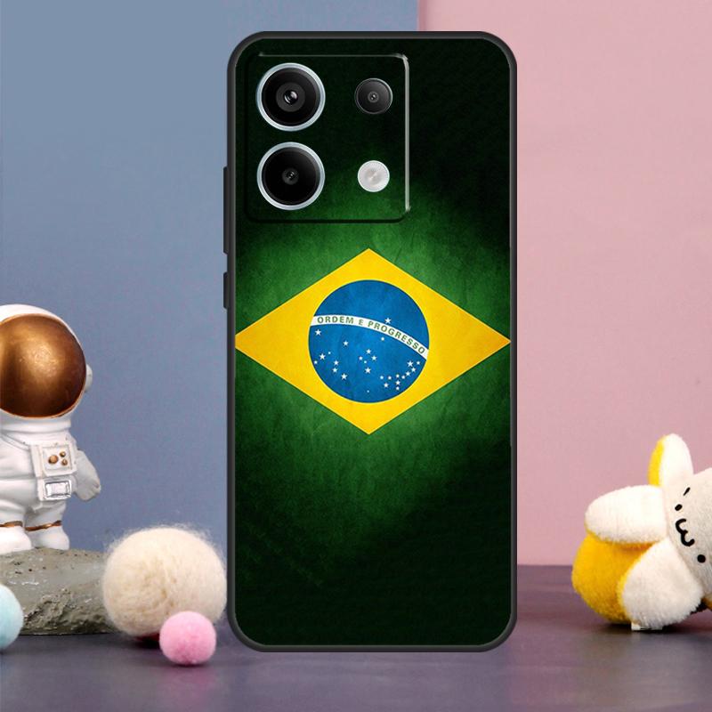 Brazil Flag Case For Xiaomi Redmi Note 15 Pro Plus 10 11 12 13 14 Pro Redmi 15 15C 14C 10C 12C 13C Cover