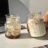 Transparent Glass Cup Retro Coffee Drinkware Juice Milk Transparent Coffee Mug Iced Water Mug Cocktail Beer Glasses Home Decor