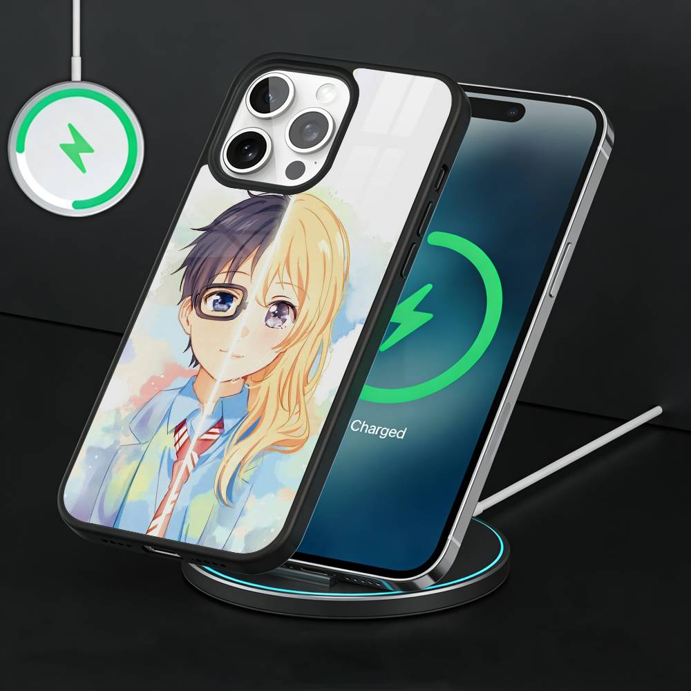 Чехол для телефона Amine Your Lie In A-April для iPhone 17, 16, 15, 14, 13 Plus, Pro Max, магнитный, для беспроводной зарядки Magsafe