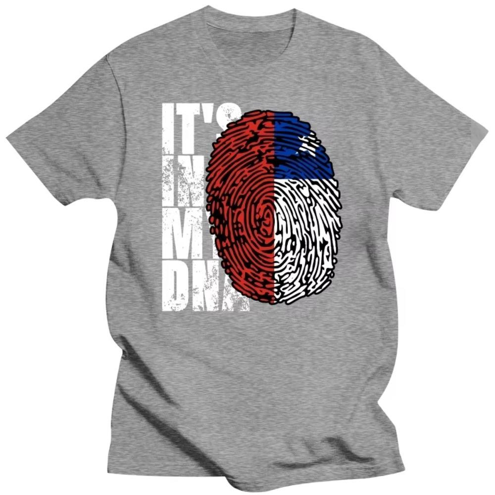 It's In My DNA Chilean Cool Chile Flag T Shirts Summer Graphic Streetwear Short Sleeve Birthday Gifts T-shirt Mens Clothing