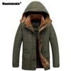 Зимнее мужское пальто-паркер, мужские флисовые теплые толстые куртки, ветрозащитное повседневное пальто, мужская брендовая одежда 