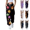Женские повседневные модные спортивные штаны с принтом на Хэллоуин, повседневные брюки