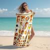 proof beach towel with Bread Thief pattern - soft,absorbent,quick-drying,machine washable - perfect for swimming,camping,bathing