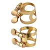 Alto Sax Ligature Brass Ligature Fastener Adjustable Double Screw Alto Sax Mouthpiece Ligature Clip Accessories