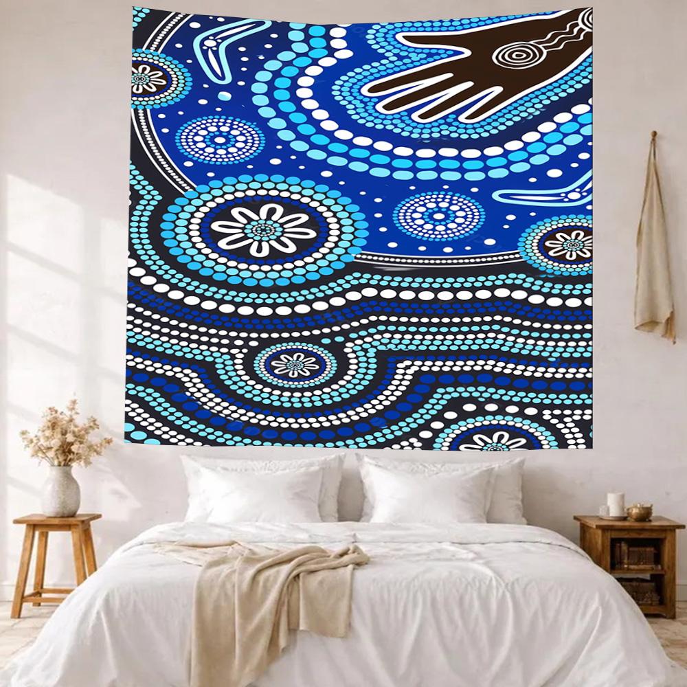 Australian Aboriginal Style Wall Decor Tapestry Art For Pet Memorial Birthdaywedding Party Backdrop Family Gift